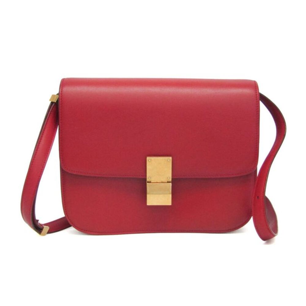 Celine Classic Box Smooth Leather Red Calfskin Handbag